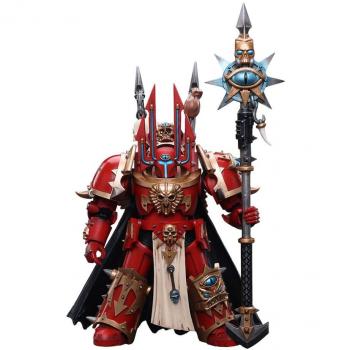 JoyToy Warhammer 40k 1/18 Chaos Space Marines Crimson Slaughter Sorcerer Lord Figure in Terminator Armor 12 cm