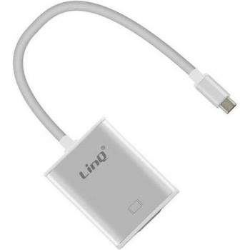 Adaptador de Vídeo USB Tipo C Macho a VGA Hub de Datos y Video - Plata