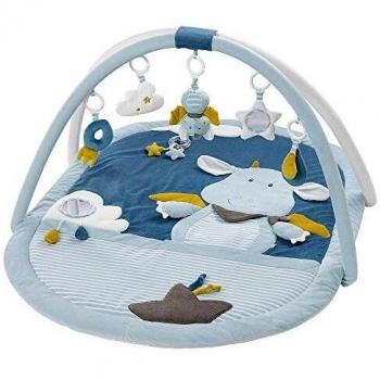 Fern - Manta 3D para Juegos, Arco de Actividades con Juguetes extraíbles para bebés, Desde el Nacimiento Azul Little Castle