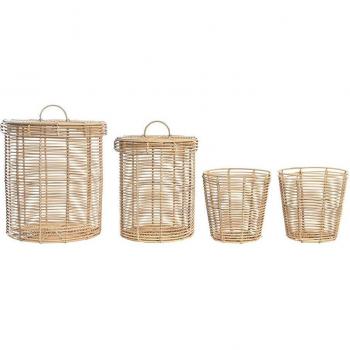 Juego de Cestas DKD Home Decor 42 x 42 x 48 cm Metal Polipropileno Boho