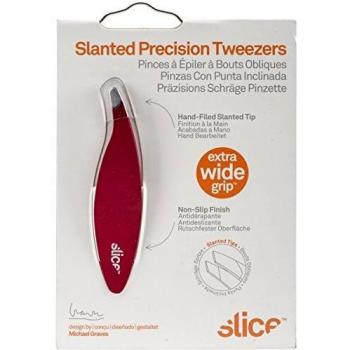 Slice 10450 Pinzas de Precisión, Inclinadas, Tacto Suave, Rojo
