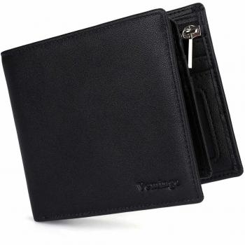 Vemingo Carteras para Hombre con Bolsillo de Moneda/Monedero con RFID Bloqueo para Tarjetas de Crédito Portamonedas Ligeros para Hombre/Adolescente