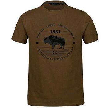 Regatta Cline IV-Camiseta con Estampado Gráfico Ligera Y De Manga Corta T-Shirts/Polos/Vests, Hombre, Camo Green, XL