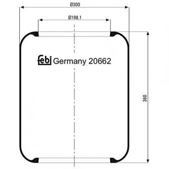 Fuelle de suspensión neumática FEBI BILSTEIN 20662