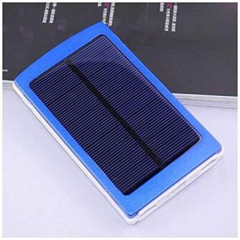 Cargador Bateria Solar Universal para Moviles, iPad, Galaxy, 10000 mAh, Color Azul