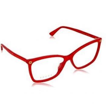 Gucci GG0025O Unisex Red Butterfly Acetate Glasses Frame 56mm