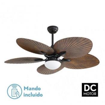 Ventilador de Techo DC Chaw 24W Negro Marrón 5 Aspas
