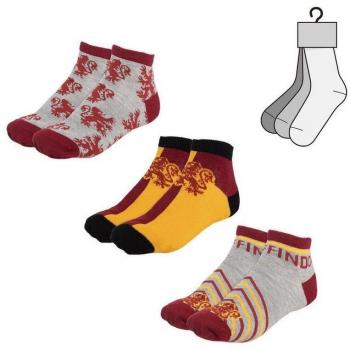 Pack 3 Calcetines Tobillero Harry Potter Gryffindor Tallas: 36-40