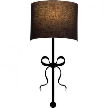 Aplique de pared WellHome, estructura de metal color negro