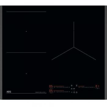 Placa de Inducción AEG TI63IQ3BFB, 60 cm, 3 Zonas de Cocción, Sensor Inteligente SenseBoil & Fry, Función PowerBoost y FlexiPuente