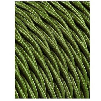Cables de Instalación eléctrica marca EDM, TEXTIL TRENZADO 2X0,75MM C-18 VERDE SEDA 5M