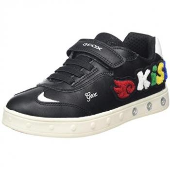 Zapatillas deportivas para niña Geox Skylin J268WC 000BC, color negro-rojo, talla 33 EU