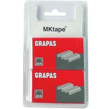 Grapas Galvanizadas 26/6, Pack de 2 Cajas con 500 Unidades cada una
