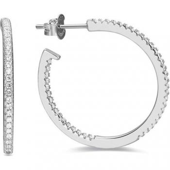 Pendientes de Plata de Ley 925 con Circonita Brillante y baño de rodio - Colección Xoma Luxenter