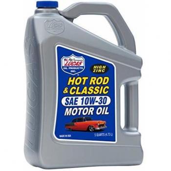 Lucas Oil 10679 Hot Rod & Classic Motor Oil SAE 10W-30-4.73L, Gray, 5 Quart Jug