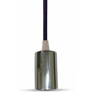 Lámpara Colgante V-TAC VT-7338 de Metal con Cable Colorido Violeta, E27, 100cm, Redonda, IP20