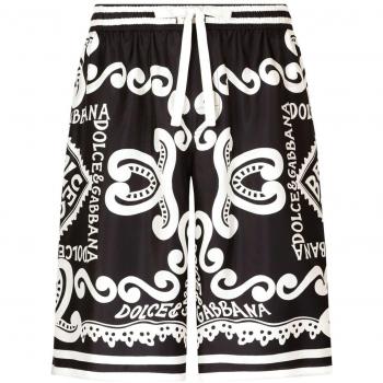Dolce & Gabbana Men's Printed Bermuda Shorts in Blue | Size 46 | GV37ATHI1QD Color HB4XR