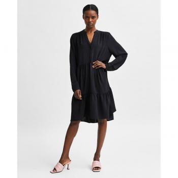 Selected Femme - Vestido corto con lazo, vestido de mujer, diseño corto, con detalle de lazo en la cintura, fabricado en material suave y ligero, ideal para ocasiones casuales y veraniegas