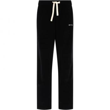 Palm Angels Men's Corduroy Wide Trousers in Black | Size 50 | PMCA141S24FAB0021003
