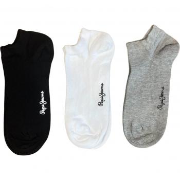 Calcetines Pepe Jeans para hombre, Pack 3 Pares de Calcetines Pepe blanco y negro