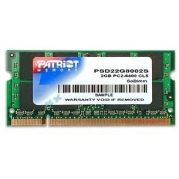 Patriot Signature Line 2GB DDR2 PC2-6400 (800MHz) Non-ECC Unbuffered CL5 SODIMM Memory Module