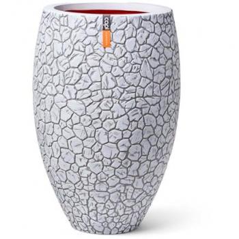 Jarrón Clay elegante Deluxe marfil 50x72 cm
