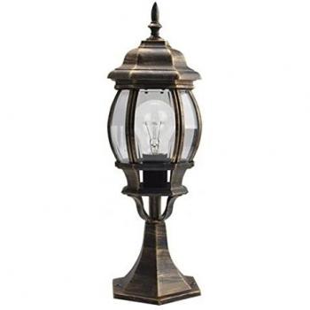 Sobremuro Exterior Aluminio Caelum Neg/oro 49x16x16 Cm Ip44 Fabrilamp