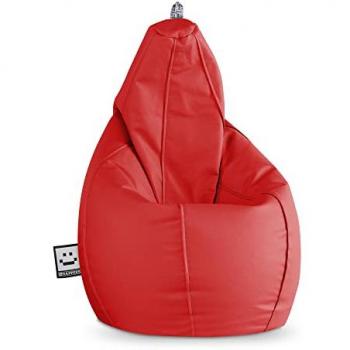 Puff Pera XXL Polipiel Rojo Happers - Cómodo, Ligero y Resistente