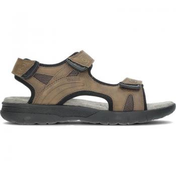 Sandalia Plana Geox U Spherica EC5 A - VI.SIN+MESH para Hombre en color Marrón, con velcro doble y diseño cómodo