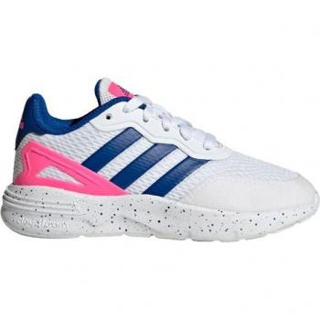 Zapatillas adidas Nebzed infantiles blancas, azul marino y rosas - Talla 38(2/3)