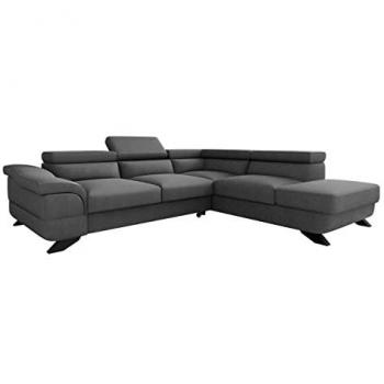 Sofá rinconero Lincoln 102 con función de descanso y caja de ropa de cama, 272 x 68 x 219 cm