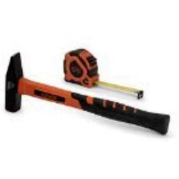Black + Decker 2 Martillo de carpintero + flexómetro 5 metros