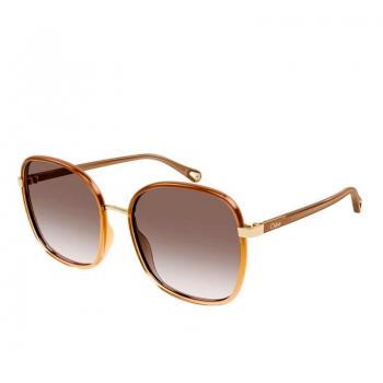 Chloé Brown Yellow Sunglasses Franky, Female, Size: 59 MM
