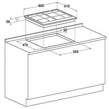 Encimera de Gas Hotpoint PCN 642 IX/HA - 4 Fuegos, Acero Inoxidable, Integrada 60 cm