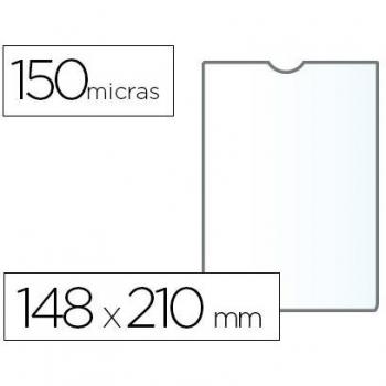 Sin Marca - Funda portadocumento q-connect din a5 150 micras pvc transparente con uñero 148x210 mm