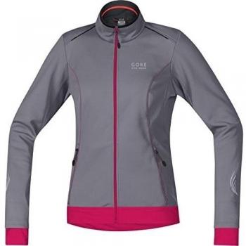 Gore Bike Wear Element Lady Windstopper Soft Shell - Chaqueta para mujer, color gris / rosa, talla 38
