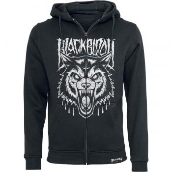 Black Blood Grim Wolf Sudadera Capucha con Cremallera Negro S
