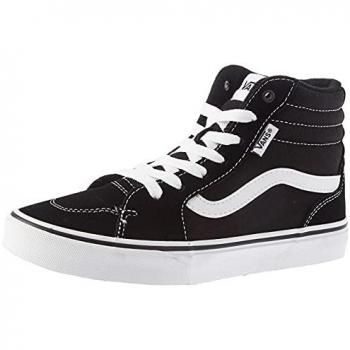 VANS FILMORE HI BOTA JR NEGRO/BLANCO IJU1 - Zapatillas de moda para niños, tipo bota, material suede-canvas, color negro/blanco, talla 38 EU