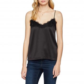 PIECES Pcindie Slip Top, Camiseta sin Mangas para Mujer, Negro