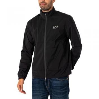 EA7 Men's Ventus 7 Black Bomber Jacket - Size S