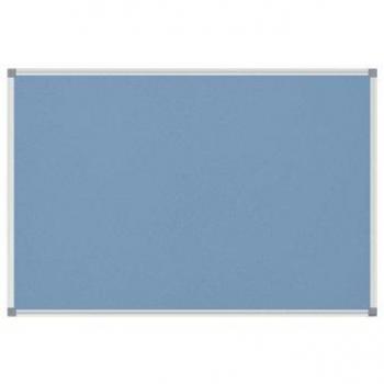 Tablero de Corcho Textil MAULstandard 120 x 90 cm Color Azul Claro con Marco de Aluminio