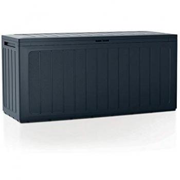 Prosperplast Baul de Jardin 280 litros Boardebox de plastico en Color Antracita 116 x 43,3 x 55 cm, 280 L