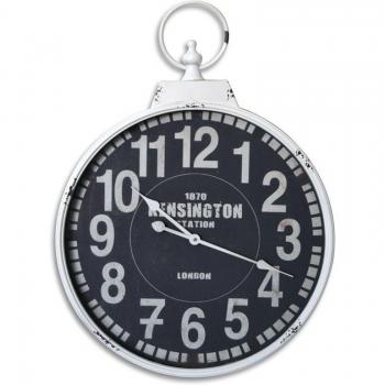 Moycor Decoracón - Reloj de pared Charlotte, metal, redondo, 61 x 7 x 82 cm, color negro