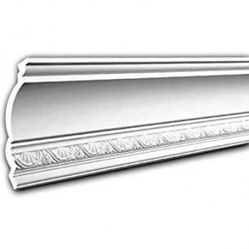 Cornisa decorativa de estuco estilo Neoclásico blanca 2 m Profhome 150256