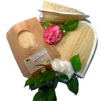 Manopla de Lufa Natural para el baño