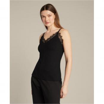 Top de mujer de tirantes con detalles de encaje