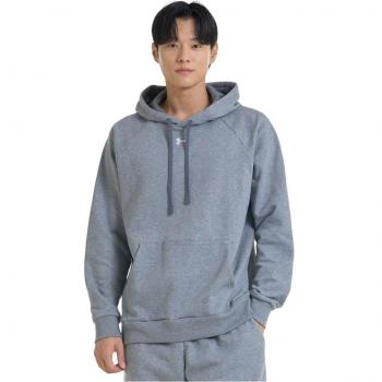 Under Armour Men's Rival Fleece Hoodie - Light Gray, Size L, Casual and Sportswear