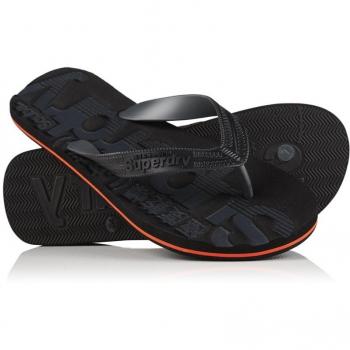 Scuba Flip Flop - Black-Black-Hazard Orange