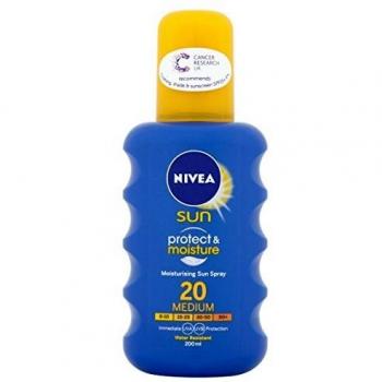 Nivea Sun Protect and Moisture Moisturising 20 Medium Sun Spray, 200 ml