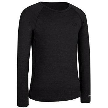 Icebreaker Shirt Unterhemd langarm Kids Oasis Long Sleeve Crewe - Top interior térmico para niño, color negro, talla DE: 08